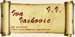 Iva Vasković vizit kartica